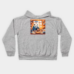 Panda Food Passion: Cuddly Charm Ramen Panda Feast Mode: Culinary Cuteness Kids Hoodie